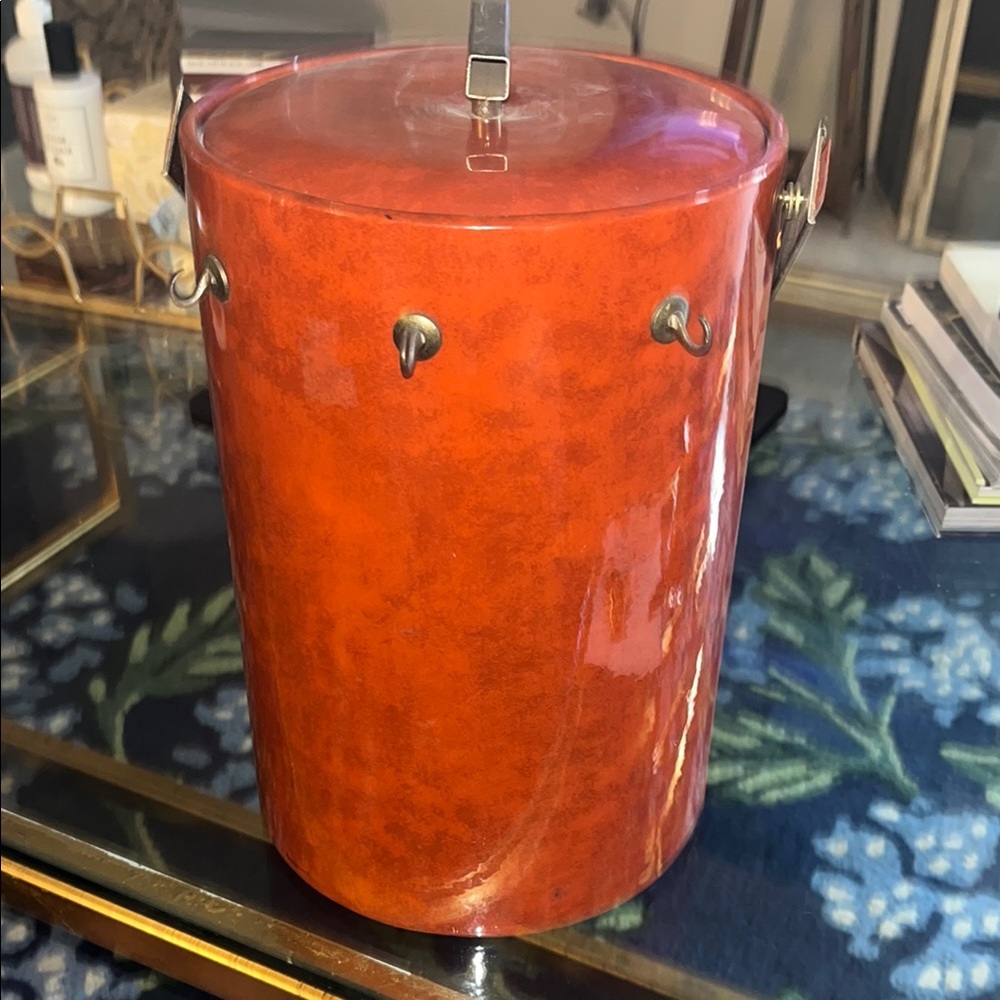 Vintage Orange Ice Bucket